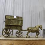 Brass Horse & Wagon