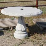 Concrete pedestal table 