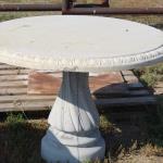 Concrete pedestal table 