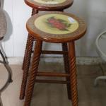(2) tomato stools 
