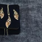 NEW Montana Silver and Gold Pendant and Earring set 