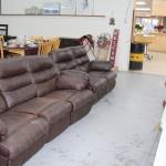 Brown Leather Sofa recliner and Love seat