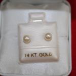 14K gold w/ pearl Earrings 