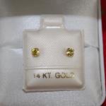 14k gold Yellow Sapphire Earrings