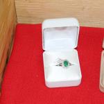 10k white gold Emerald(1.2ct) Diamond 0.42ct, 11-13,F-G)