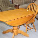 Drop leaf table and chair