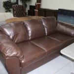 Brown Leatherete Sofa                   