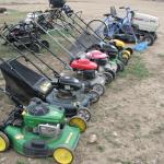 Selection of push mowers 