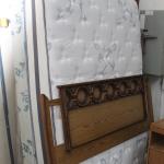 Double bed with box spring and mattress / frame & Headboard 