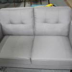 Grey Fabric Love Seat