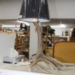 Hand Made Deere Antler Shed Lamp 