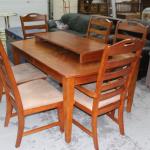 Dining Table w/ 1 leaf and 6 chairs 