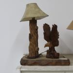 Carved Eagle Lamp
