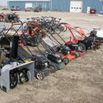 Assorted Push Mowers  , Roto Tillers / Snow blowers 