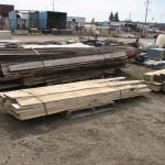 Bundles of rough cut lumber 