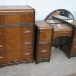 Antique 2 pc. vanity and dresser