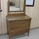 Antique 4 Drawer Dresser and Mirror 