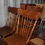 Solid Oak Antique Chairs 