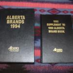1994 Alberta Brand Book & 1992 Supplement Brand Book 